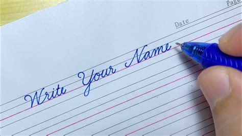 how to sign name in cursive